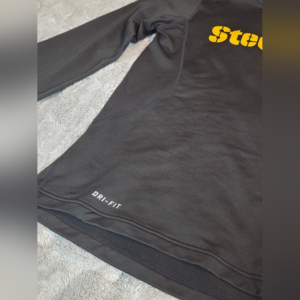 Nike Pittsburgh Steelers Shirt Men's Size S Black On Field Long Sleeve 2-Sided - Picture 8 of 12